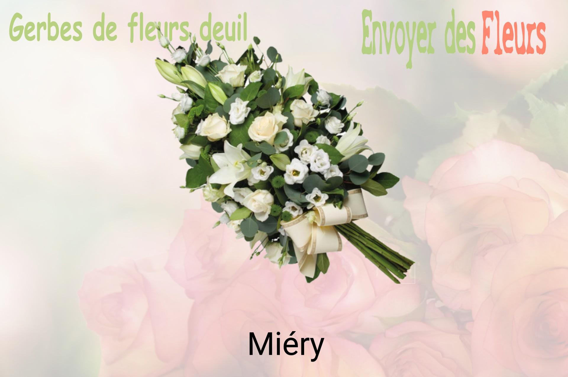 Gerbe de fleurs de deuil livrée à Miéry
